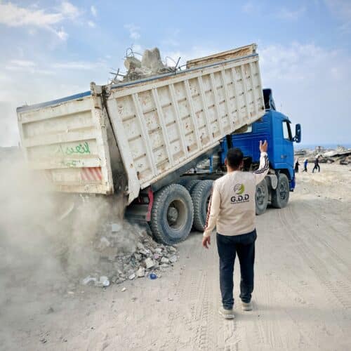 Gazze Destek, Gazze Şeridi’nin kuzeyinde enkaz kaldırma projesine başladı