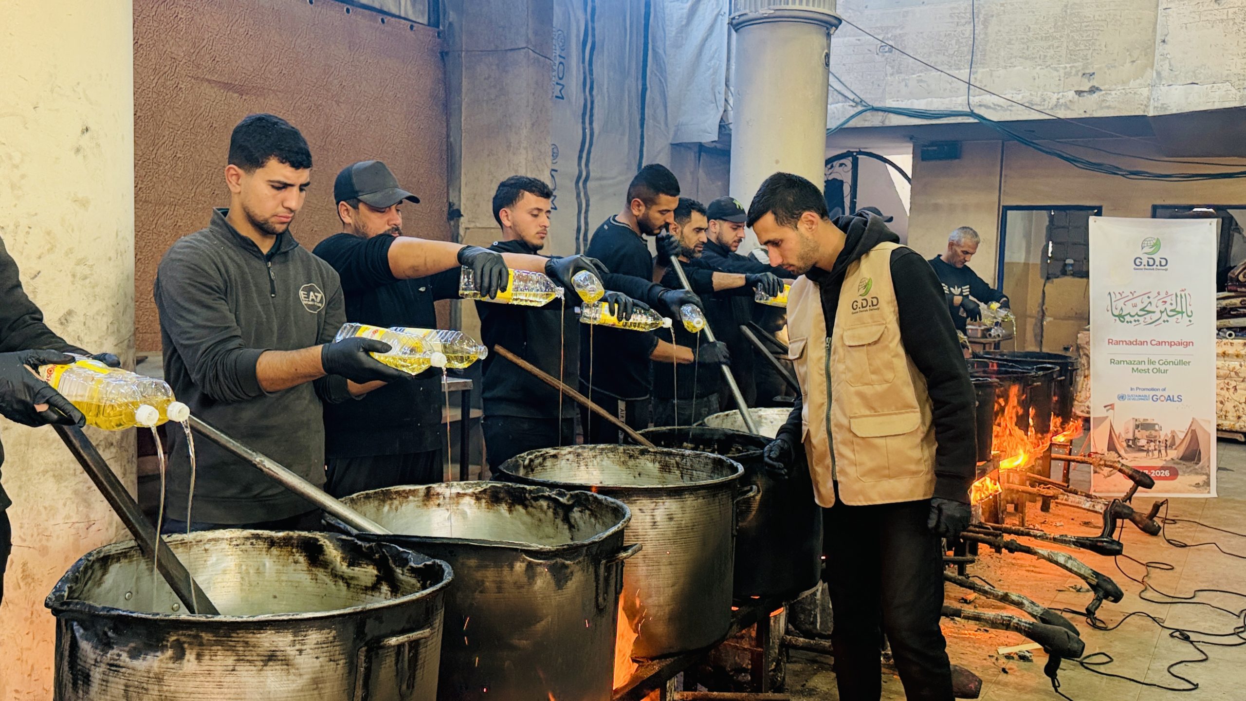 Gazze Destek launches its daily Iftar meal project for displaced families in Gaza